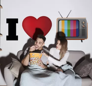 I love TV Home Wall Sticker - TenStickers