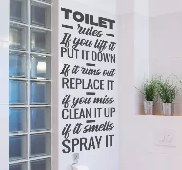 If it stinks, spray it Bathroom Wall Decal - TenStickers