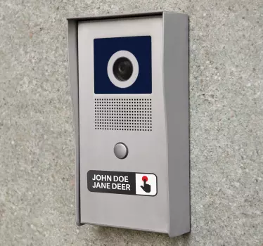 Intercom button vinyl sign - TenStickers