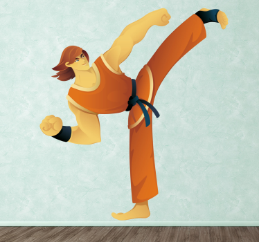 Karate Warrior Sticker - TenStickers