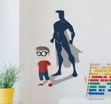 Kid super hero superhero sticker - TenStickers