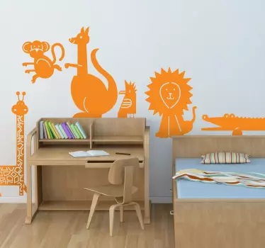 Kids Wildlife Animal Decals - TenStickers