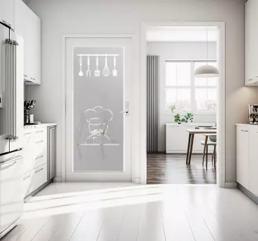 Kitchen doors glass sticker - TenStickers