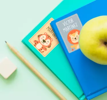 labels for school notebooks educational wall decal - TenStickers
