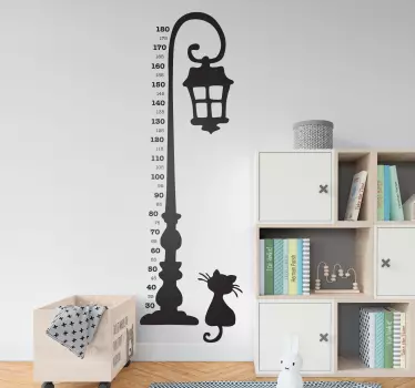 Lamp Post Height Chart Sticker - TenStickers