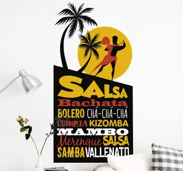 Latin dance concepts dance decal - TenStickers