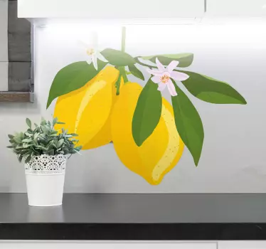 Lemon tree fruit wall decal - TenStickers