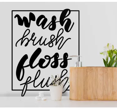 Lettering poster bathroom bathroom Stickers - TenStickers