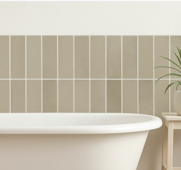 Linear stone natural wall decal for bathroom - TenStickers