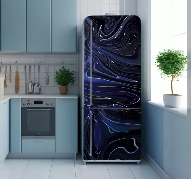 Liquid texture fridge vinyl sticker - TenStickers