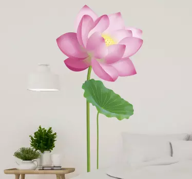 Lotus single flower flower wall decor - TenStickers