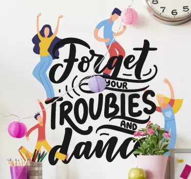 Many people dancing dance decal; - TenStickers