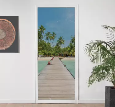 Mare and beach glass door decal - TenStickers
