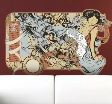 Modern Japanese Label Wall Sticker - TenStickers