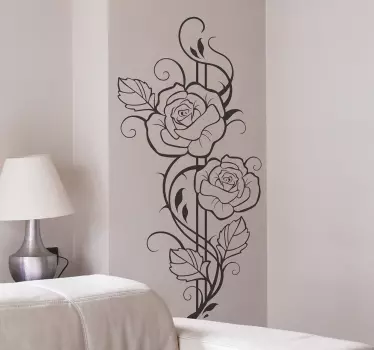 Modern Roses Decal - TenStickers