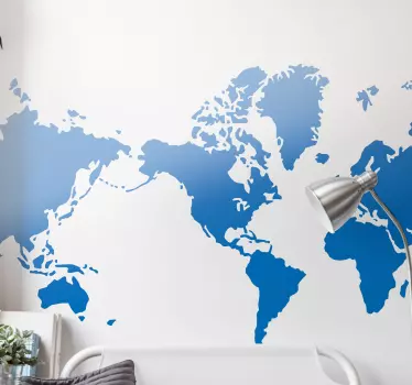 Mono colour world map sticker to write on - TenStickers