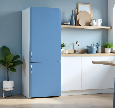 Monochrome blue fridge sticker - TenStickers