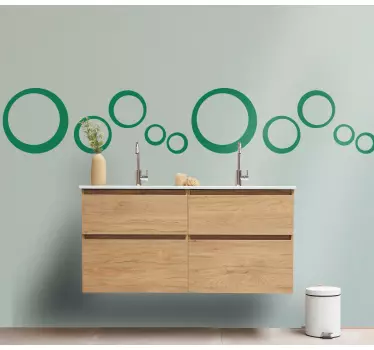 Monocolor bubbles pattern border decal - TenStickers