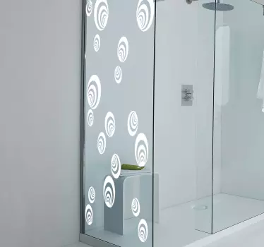 Monocolor optical illusion art shower sticker - TenStickers