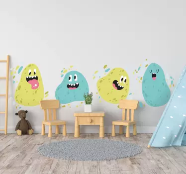 Monster splash monster decal - TenStickers
