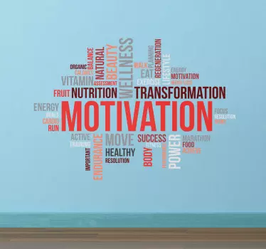 Motivational Messages Gym Wall Decal - TenStickers