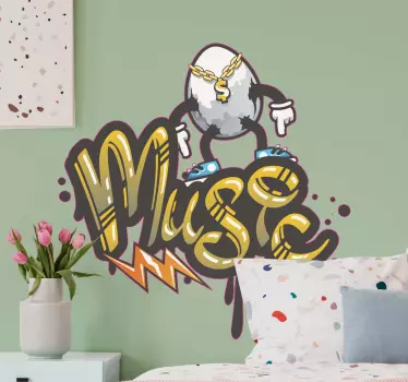 Music Graffiti character urban decal - TenStickers