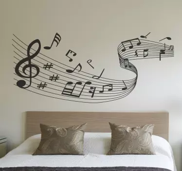 Musical Notes Wall Decal - TenStickers