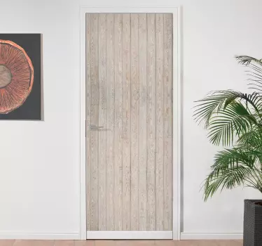 Natural Grain Effect door sticker - TenStickers