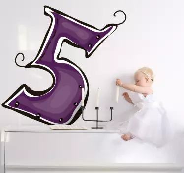 Number 5 Sticker - TenStickers