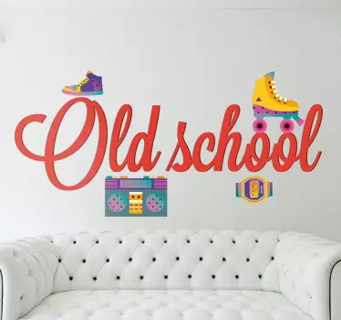 Old School 80s Vintage Wall Sticker - TenStickers