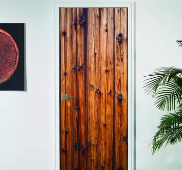 Old wooden glass door decal - TenStickers