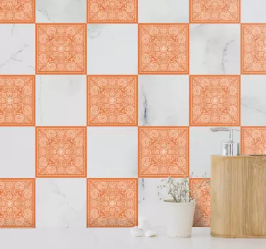 Paisley tile transfer decal - TenStickers