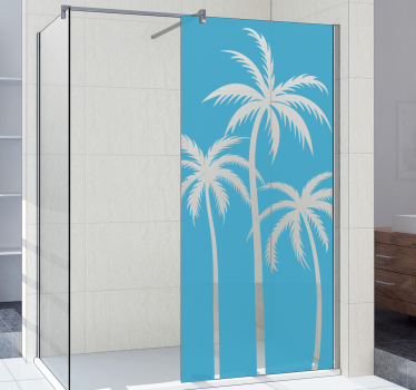 Palm shower decal - TenStickers
