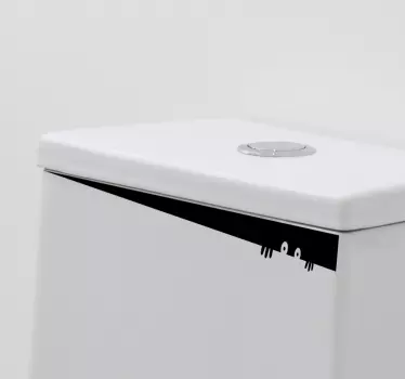 Peek a boo toilet  Bathroom Wall decal - TenStickers
