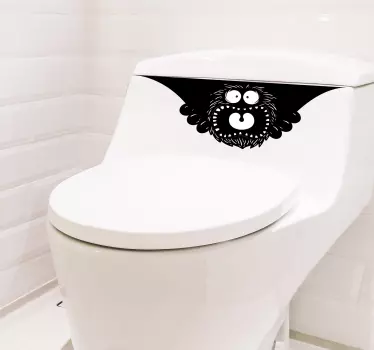 Peek a boo toilet Decal - TenStickers