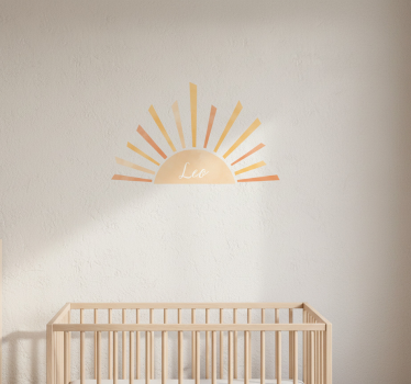 Personalized rising sun wall decal - TenStickers