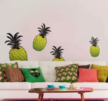 Pineapples Wall Sticker - TenStickers