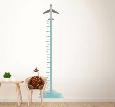 Plane Height Chart Wall Sticker - TenStickers