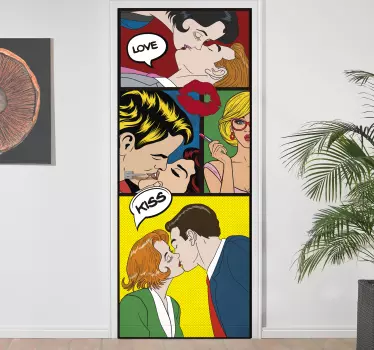 Pop Art Love Wall Sticker - TenStickers