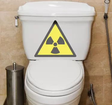 Radioactive Sign Toilet Sticker - TenStickers