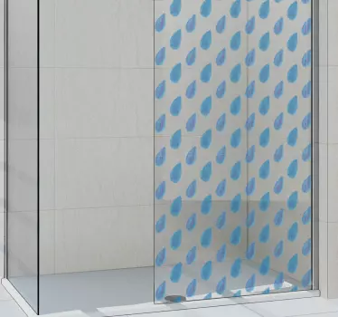 Rain Drops shower sticker - TenStickers