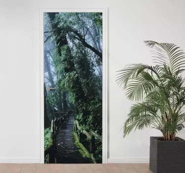 Rainforest door decal - TenStickers