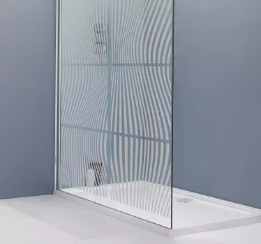 Rectangular Pattern Shower Sticker - TenStickers