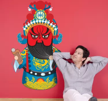 Red Face Devil Wall Sticker - TenStickers