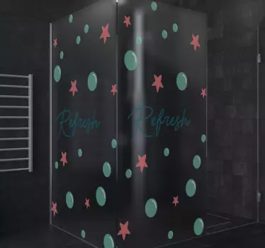 Refresh shower decal - TenStickers