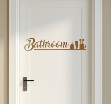 Bathroom script wall decal for bathroom - TenStickers