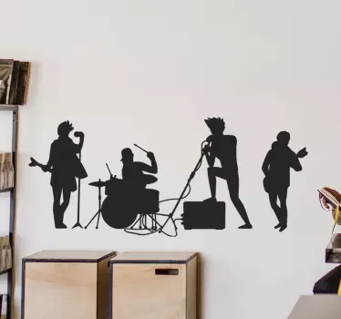 Rock band rock wall sticker - TenStickers