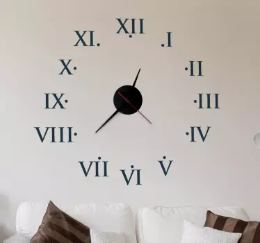 Roman Clock Sticker - TenStickers