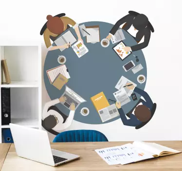 Round table  wall decal - TenStickers
