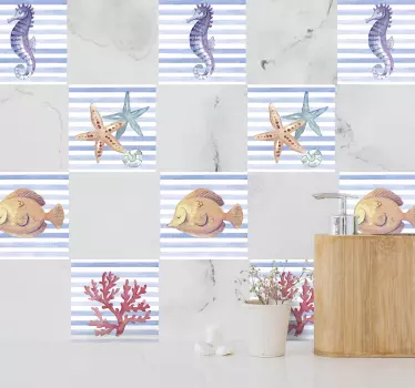 Sea life tile transfer - TenStickers